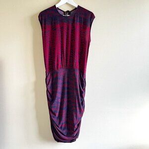 BCBGMaxAzria Lavinia Sleeveless Bodycon‎ Dress Womens Size M Ruched Lightweight